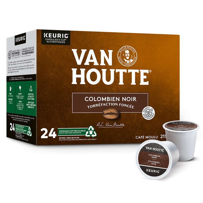 Van Houtte Colombian Dark K-Cup Coffee Pods, 24 Count For