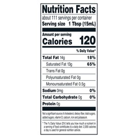 Cold Pressed and Unrefined Non-GMO Organic Organic Virgin Coconut Oil - 56 Oz.