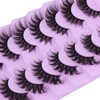JIMIRE Mink Lashes Fluffy Cat Eye False Eyelashes Volume Wispy