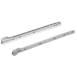 Hettich Rollschubführung Teilauszug FR 302 - für aufliegende Montage, 350mm, einseitige Zwangsführung, Weiß - 9220054