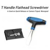 10mm T Handle Flat Head Screwdriver with Ergonomic Plastic Handle,