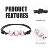 15 Baseball-Perlenarmbänder, verstellbare geflochtene Armbänder für Kinder, Jungen und Männer,