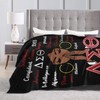 Sorority Gifts Blanket Throw Flannel Lightweight Comfortable Warm Paraphernalia Blankets
