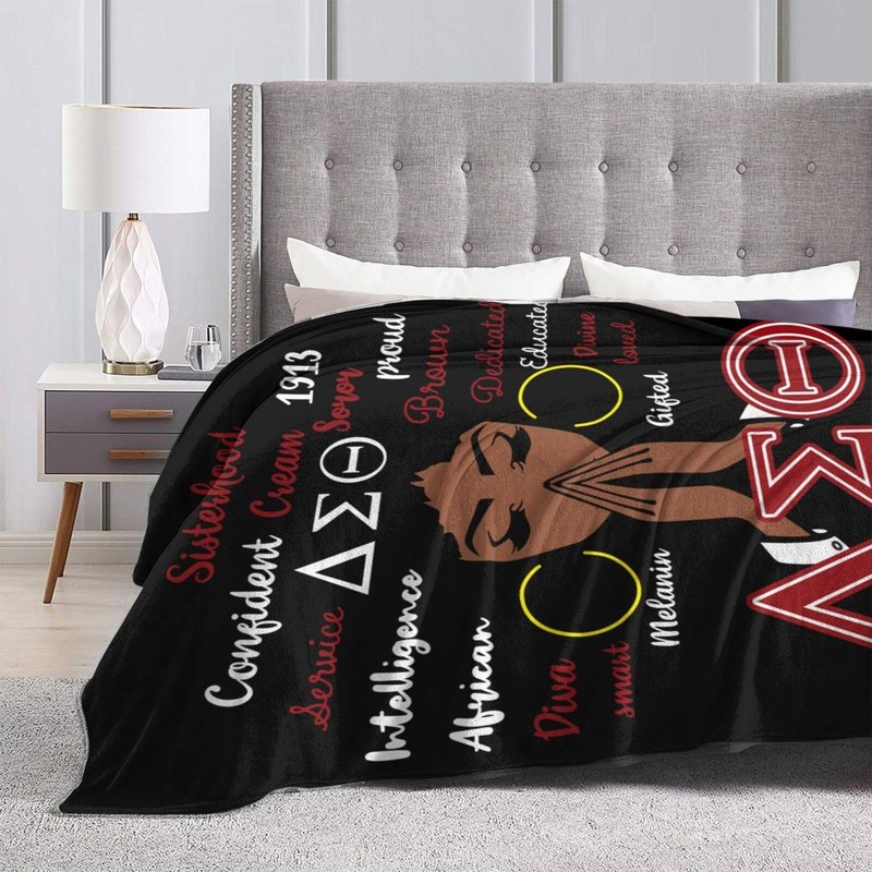 Sorority Gifts Blanket Throw Flannel Lightweight Comfortable Warm Paraphernalia Blankets
