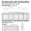 Drahtseile24 Steel Cable with Hook, Wire Rope with Hook and