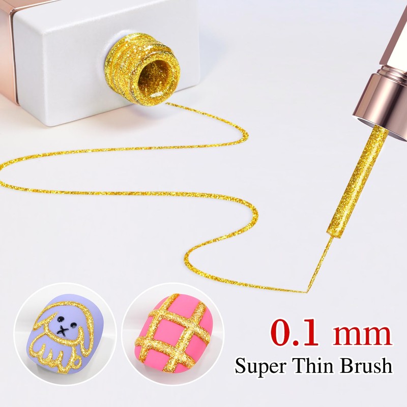 Double Rhythm 15 Ml Metallic Gel Liner Nail Art Gel