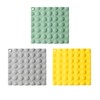 Silicone mat, Set of 3, Green, Gray, Yellow。 Hotpads for