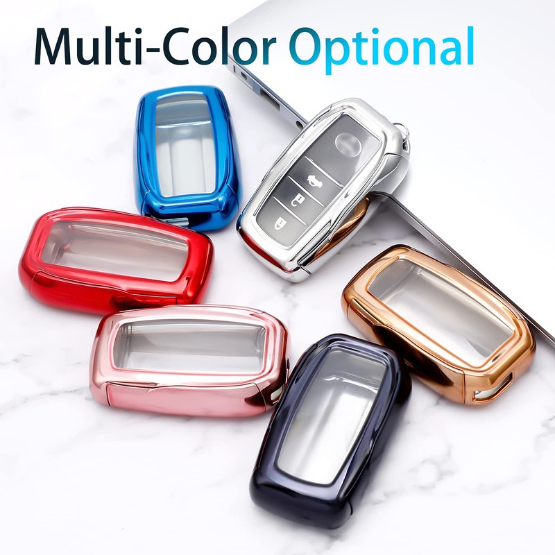 WORCAS Soft TPU Key Fob Cover Case Compatible with Toyota