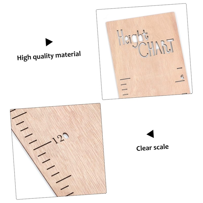Ling-Luo 1 Set Height Ruler Wooden Ruler,Height Chart, Wooden Growth