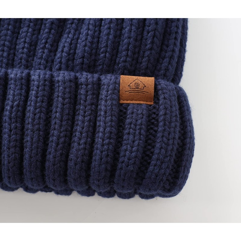 Home Prefer Gorro de invierno para hombre con forro, Azul