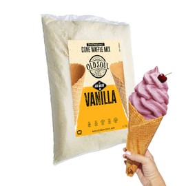 OLDSOUL Professional Cone Waffle Mix | Vanilla Flavour | Batter Mix | 5 Lbs | 112 Waffles (5 Lbs, Traditional)