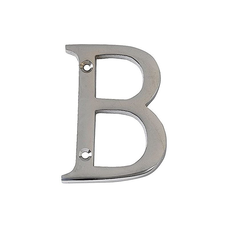 Merriway BH03010 Letter B, 50mm (2 inch) - Polished Chrome