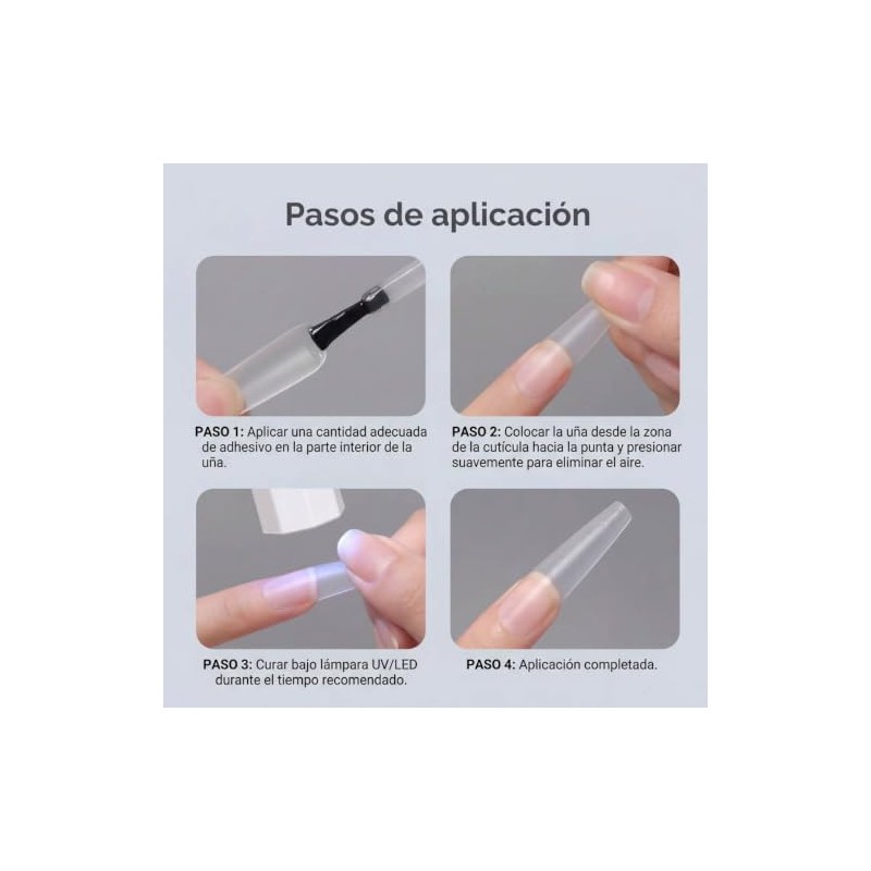 OBP Soft Gel Tips Cuadrada Mediana Para Uñas 560 Piezas