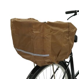 Drawstring Type for Large Luggage, Kiaro Bicycle Back Basket Cover, Beige, Safety Basket Cover, Large Capacity, Just Put it on Rainy Days, Waterproof, Compatible with Large Cages