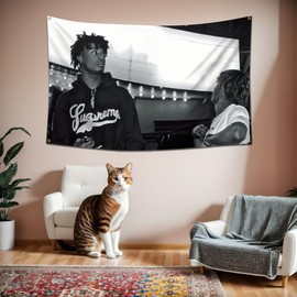 ENMOON Rapper Tapestry Flag 3x5Ft Tapestry Wall Hanging Living Room Bedroom Dorm Aesthetic Decor