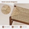 Giantex 40" Dining Bench with Woven Seagrass Woven Seat, Rubber