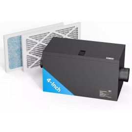 AITECAC Filter Box 4-10" with High Efficacy Filter, Home Filtration Intake for HVAC - 4 inches