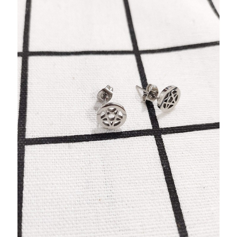 RUIZHEN Supernatural Star Pentagram Pentacle Stud Earrings Wicca Pagan Jewelry