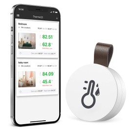 Ankilo Wireless Thermometer Hygrometer, Mini Bluetooth Thermal Hygrometer with Smart Sensor App, Digital Thermometer with Data Export for Home, Garage, Baby Room