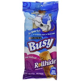 Purina Busy Rollhide Beef, Small/Medium 4 Ounce, 3 ct (Pack of 1)