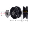 Handsammu 6"x 2" V-Groove Wheel - cast Iron Wheel,Capacity up