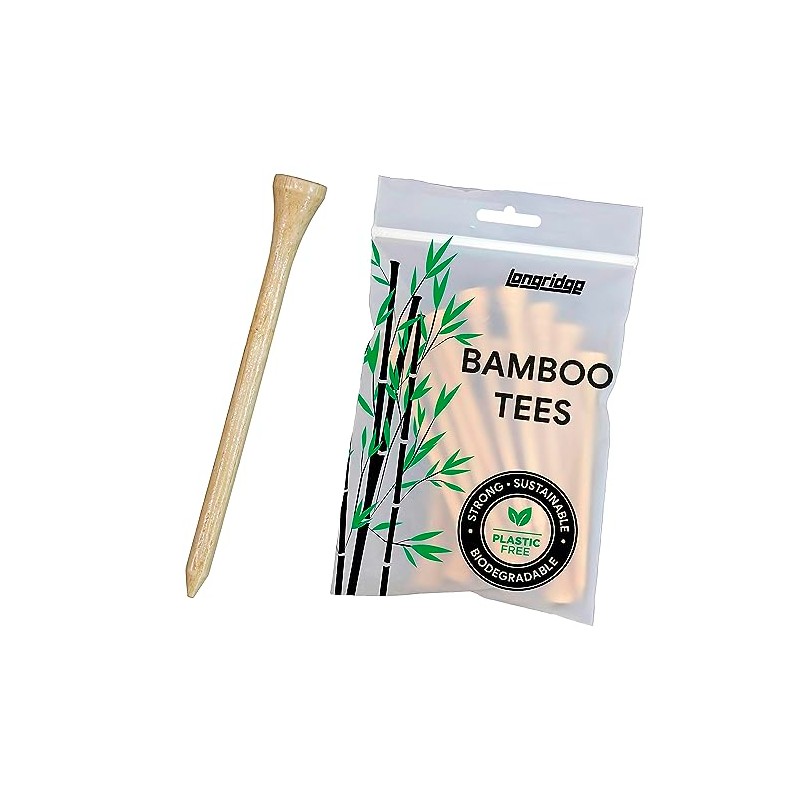 LONGRIDGE Bamboo Tees 83 mm Natural (Pack of 30)