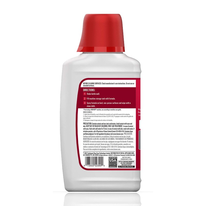 Hoover All Purpose Cleaner Solution, 32 oz., Lemon Scent, For