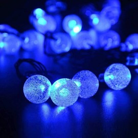 Garlocht Solar String Lights Outdoor Waterproof, 50LED 23ft 8 Modes Solar Fairy Lights Outside/Inside Lighting for Garden, Trees, Patio, Christmas, Weddings, Parties (Blue)