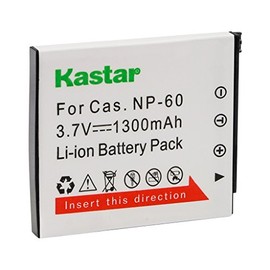 Kastar Battery (1-Pack) for Cas NP-60 NP60 CNP60 and Cas Exilim EX-FS10 EX-S10 EX-S12 EX-Z9 EX-Z19 EX-Z20 EX-Z21 EX-Z25 EX-Z29 EX-Z80 EX-Z85 EX-Z90 Digital Cameras