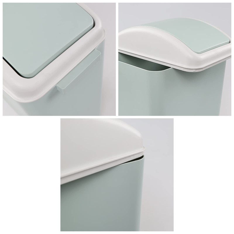 Vareone 15 L Plastic Slim Trash Bin with Swing Lid,