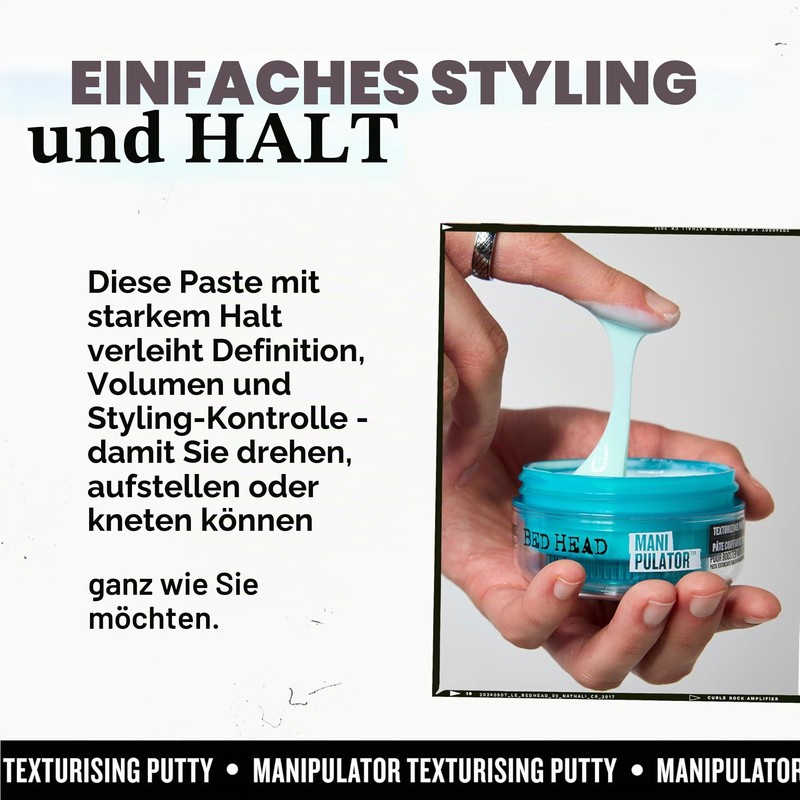 Bed Head by TIGI Manipulator Texturising Hair Putty, Texture Styling