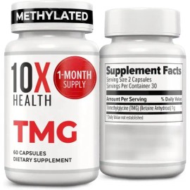 10x Health Tmg Trimetilglicina 1000mg Soporte Energía 60cáps