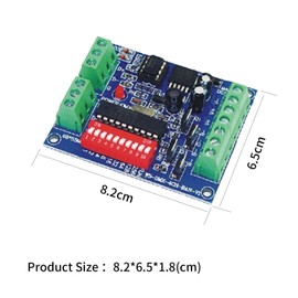 Ouitble Decoder Board Controller, DMX Decoder Board, 4-Channel DMX512 Control Board LED RGBW DMX Decoder Board Controller 20A Max for RGB LED