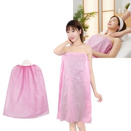 Skin care massage gown individually packaged (pink) 6ea