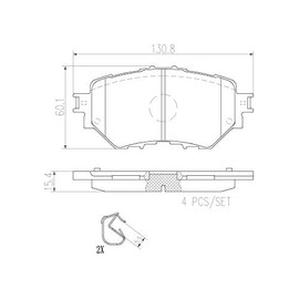 Balatas Cerámicas Delanteras BREMBO Compatible con Mazda 3 2.0L L4 2014-2018
