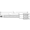 Stabilizer SF1054TX-T50 Hex Lobe Socket Long, Drive: 0.5 x 5.5