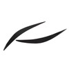 2pcs Headlight Eyebrow Glossy Black Abrasion Resistance Replacement for Infiniti