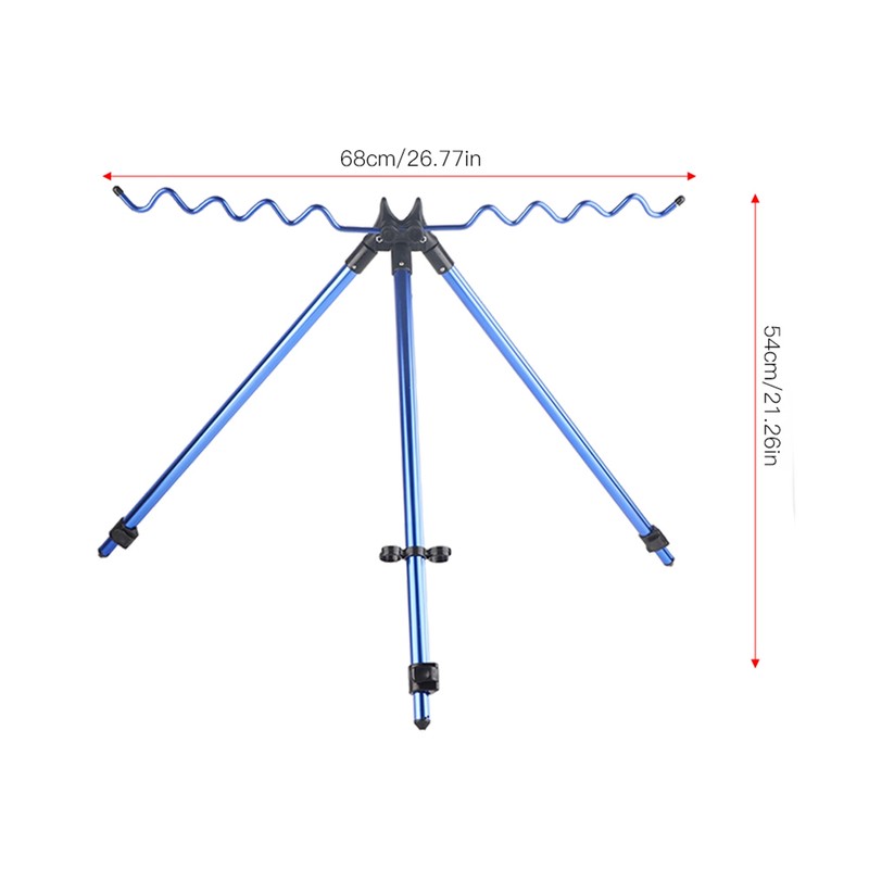 Aluminium Alloy Dazzling Portable Sea Pole Bracket Tripod Telescopic Fishing