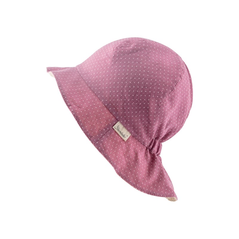 Sterntaler Girls' Children's Reversible Printed Sun Hat with Dots, beige,