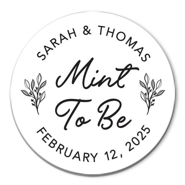 Personalized Mint to Be Wedding Stickers, Breath Mint Bag or