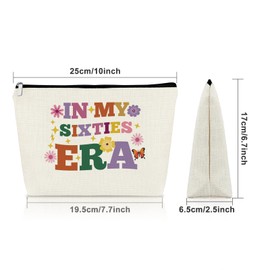 Sazuwu 60th Birthday Gifts for Women Makeup Bag Diamond Jubilee Gift Turning 60 Presents for Grandma Mom Wife 1964 Birthday Party Milestone Celebration Keepsake Appreciation Cosmetic Bag