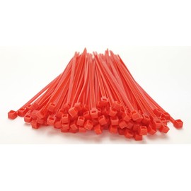 PC24 Shop & Service Cable Ties, 100 mm, Red, Pack of 100
