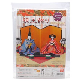 Takagi Seni Panami HM17 Hinamatsuri Handicraft Crepe Kit, Imperial Prince Decoration, Black Stand, Snow Cave, Cotton, Gold Folding Screen, Rhidai (sold separately)