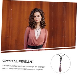 Beavorty 5pcs Elegant Crystal Pendant Necklace Natural Crystal Jewelry for Women Delicate Comfortable Touch Fashion Pendant for Necklace