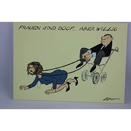 'Post Card A6 025 Doof but Willing The Writer. Artist: Loriot – Loriot GmbH© • Satire