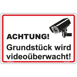 Sign "property is Under Video Surveillance Sign 300 MM x 200 MM, Stable Aluminium Composite Panel 3 MM thick