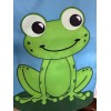 Evergreen Flag & Garden Frog basic appliqué garden flag