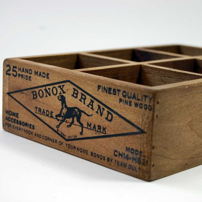 Dalton Wood Box 6 Partition Wooden Box "H65