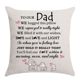 Aocaso Father Daughter Son Cushion Cover Pillowcase Throw Pillow Cover - Dad Birthday & Gifts, DAD-1