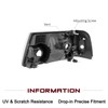 JSBOYAT Headlight Assembly Replacement Bulbs Included w/Corner Light 4PCS for